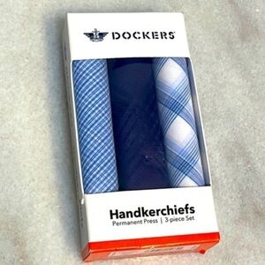 Dockers handkerchiefs Navy blue Men’s permanent press set New OS